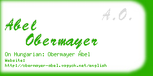 abel obermayer business card