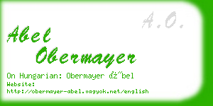 abel obermayer business card